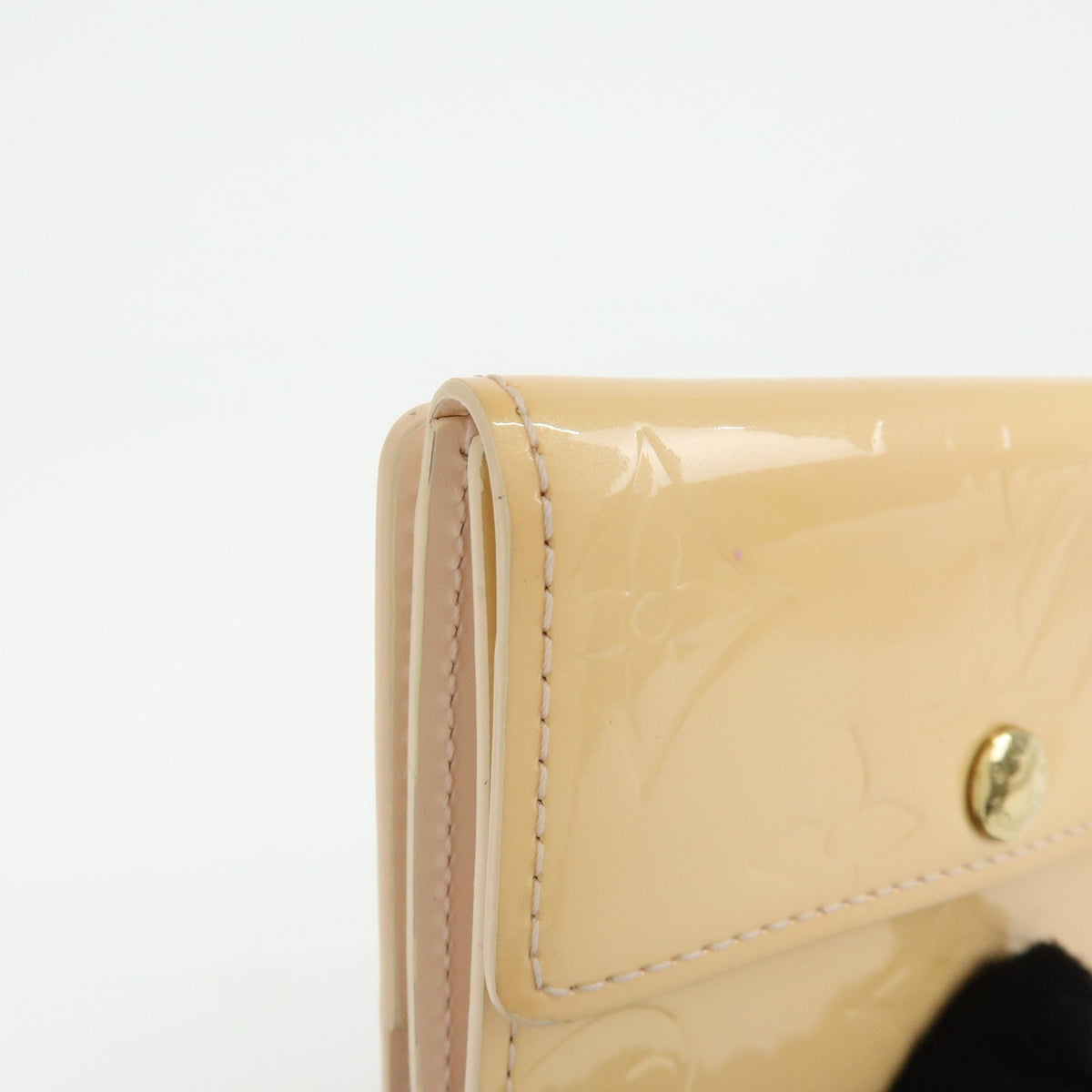 Louis Vuitton Ludlow Vernis, Beige, Patent Leather, Wallet