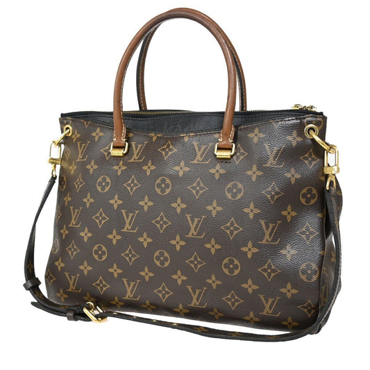 Louis Vuitton Pallas, Brown, Canvas, handbag