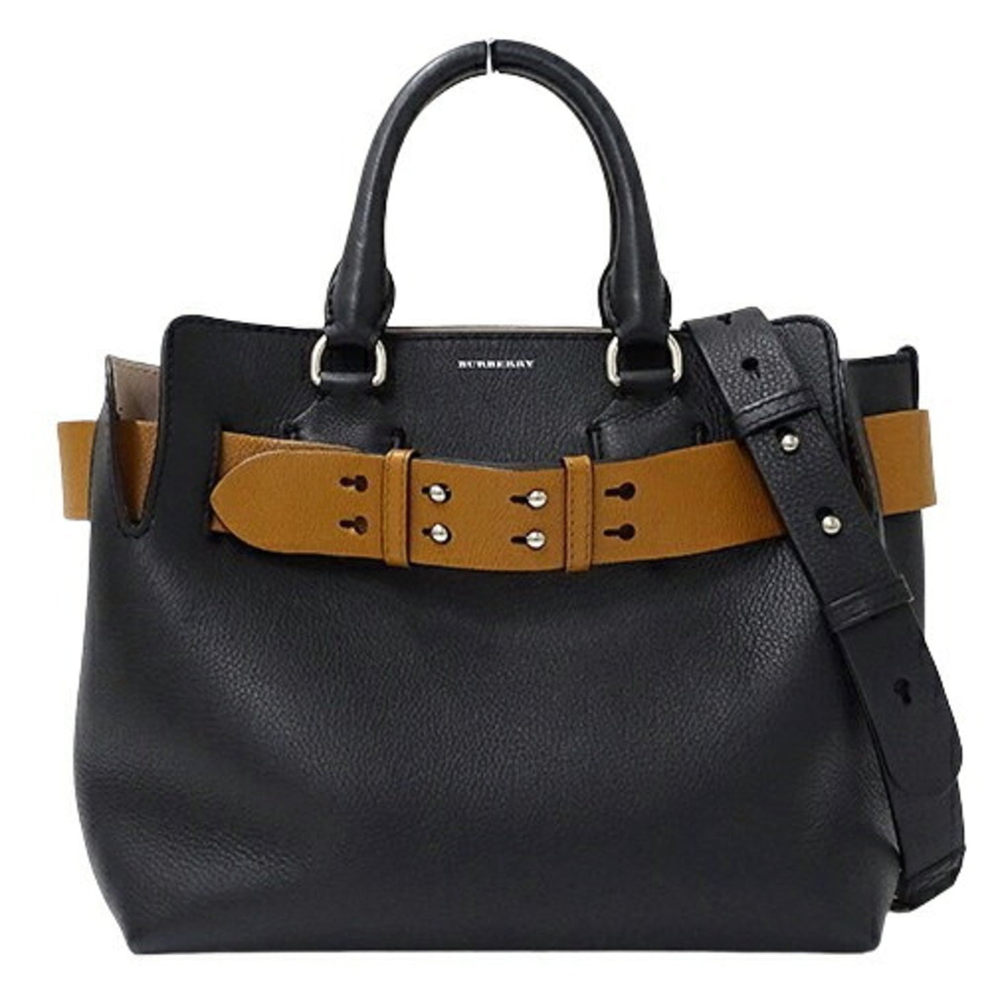 Burberry, Black, Leather, handbag