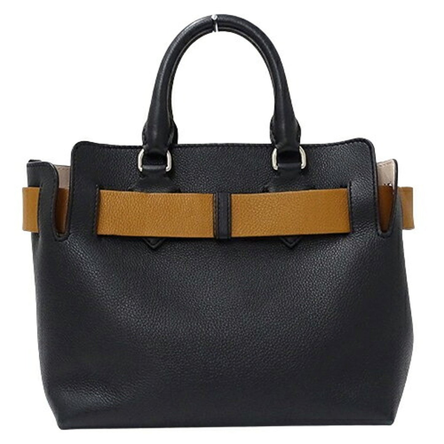 Burberry, Black, Leather, handbag