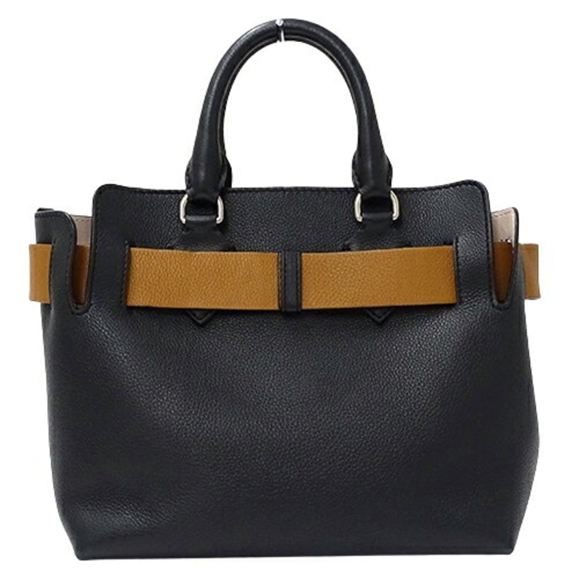 Burberry, Black, Leather, handbag