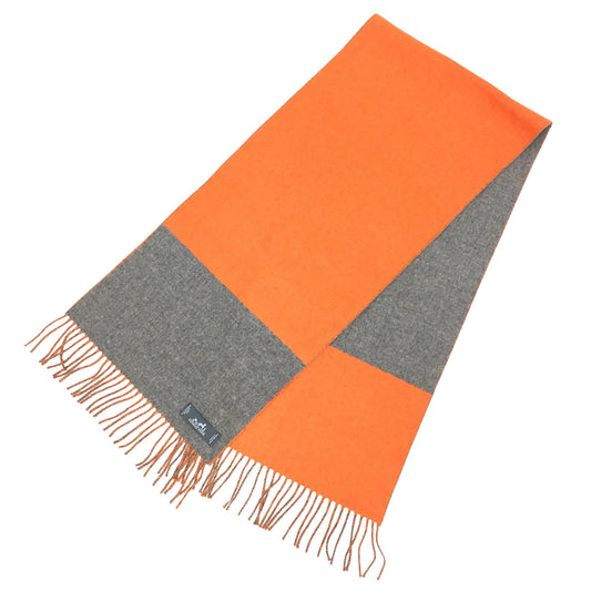 Hermès --, Orange, Cashmere, scarf