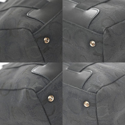 Salvatore Ferragamo Gancini Tote Canvas, Black, Canvas, Tote Bag