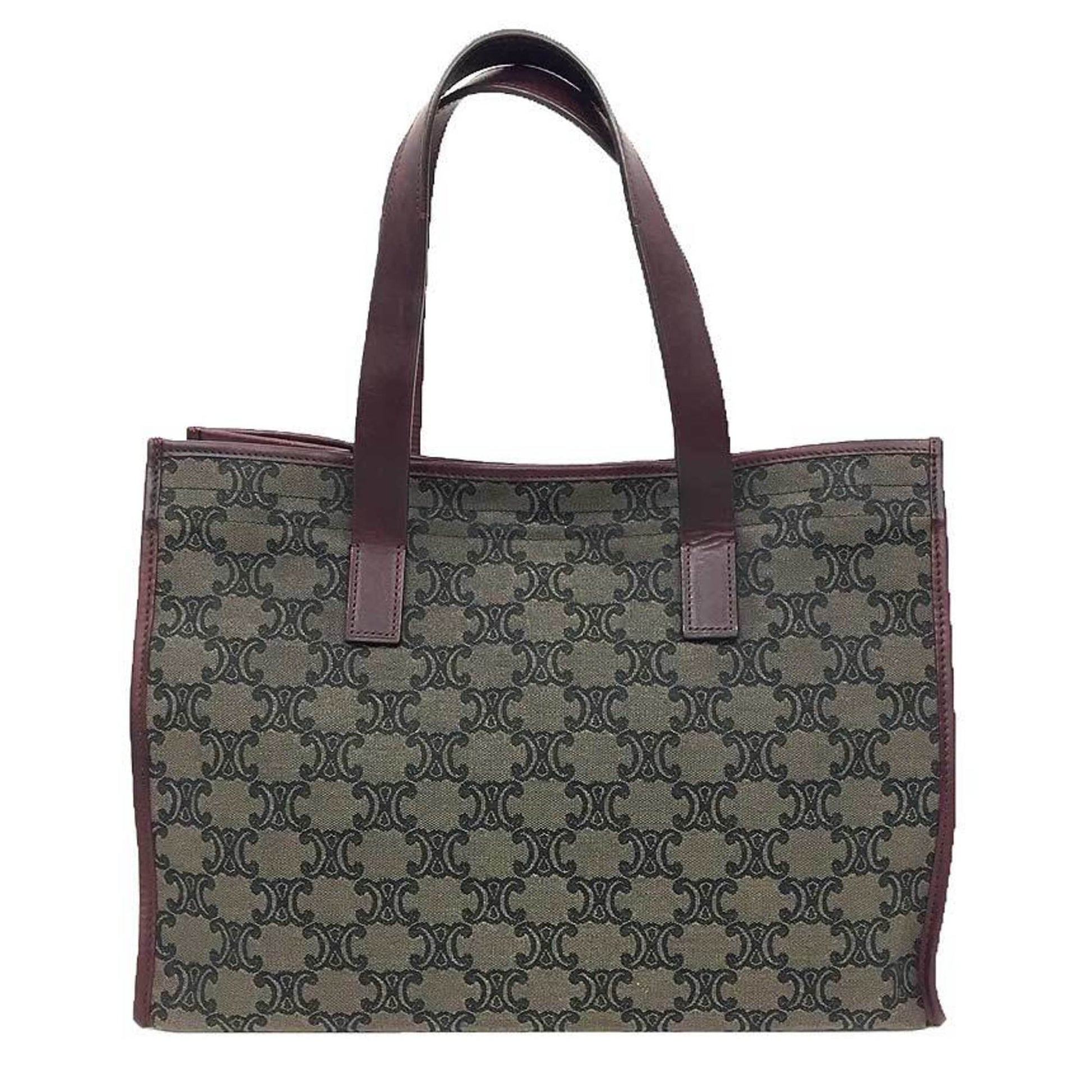 Céline Triomphe, Green, Canvas, tote