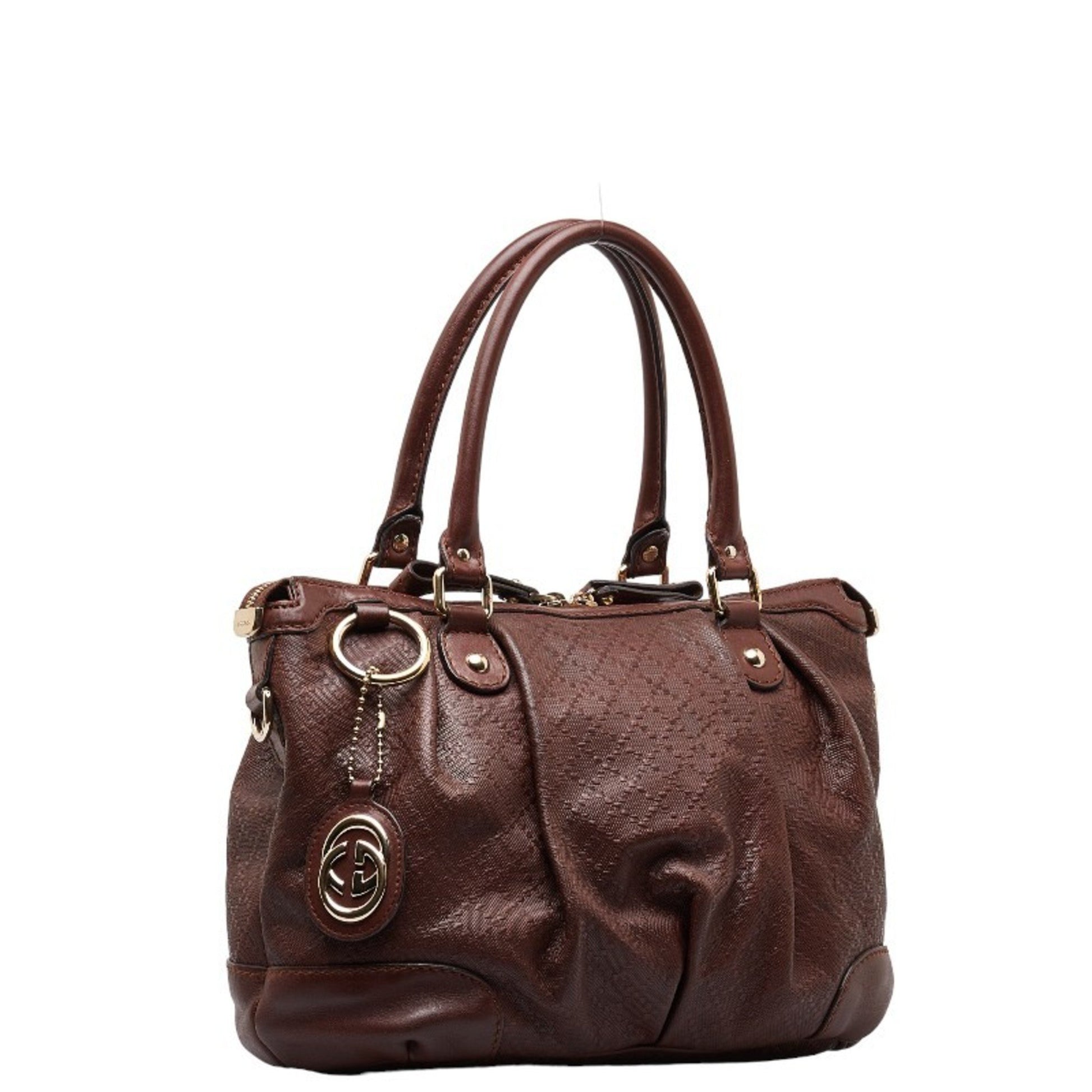 Gucci Sukey, Brown, Leather, handbag