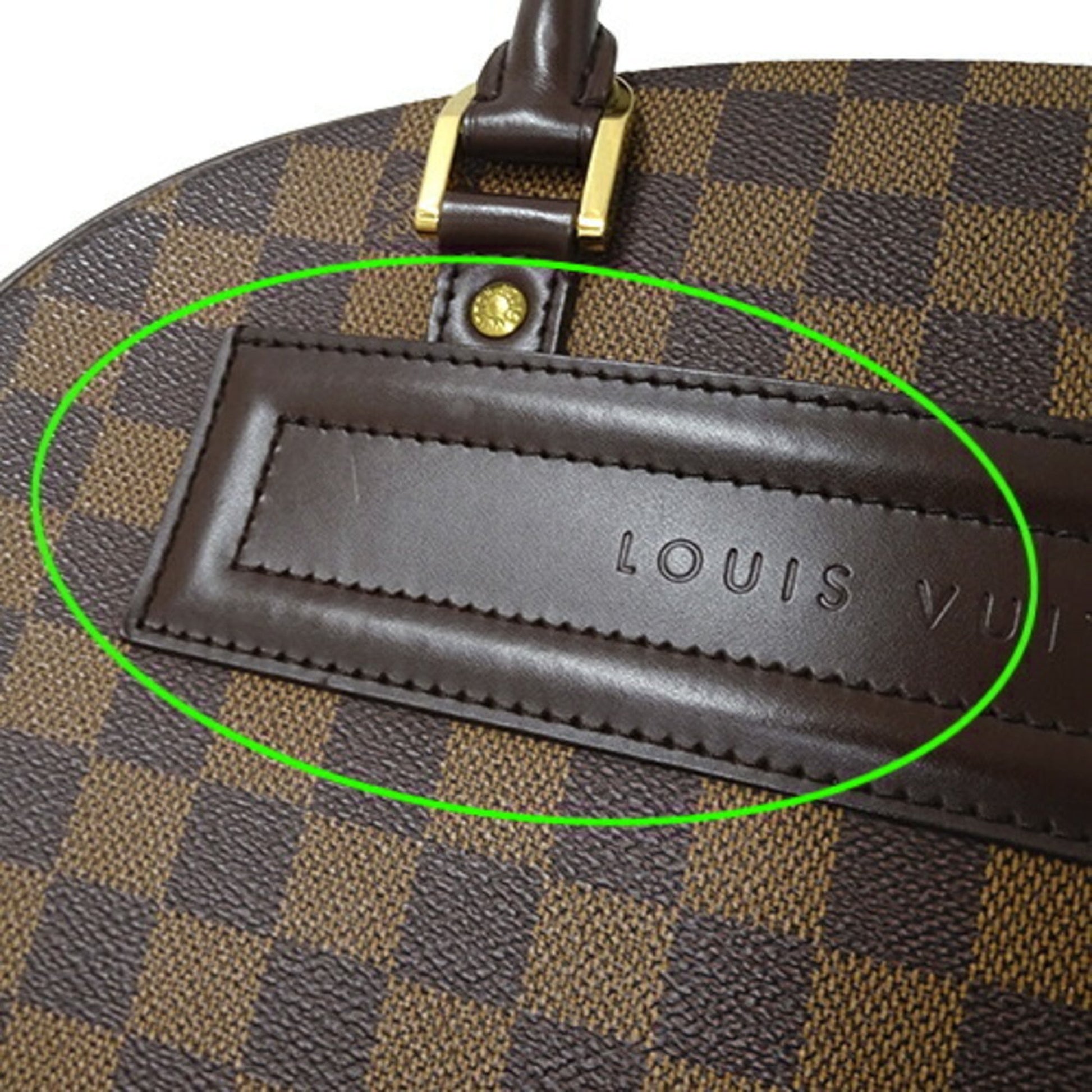 Louis Vuitton Nolita, Brown, Canvas, handbag