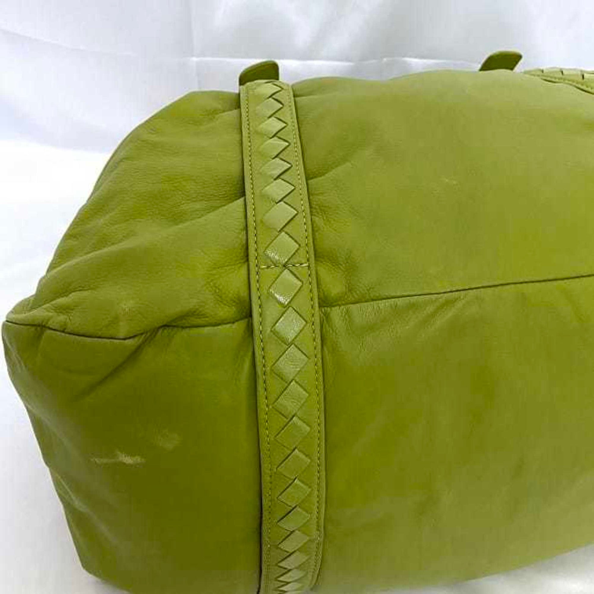 Bottega Veneta Spinnaker, Green, Leather, handbag