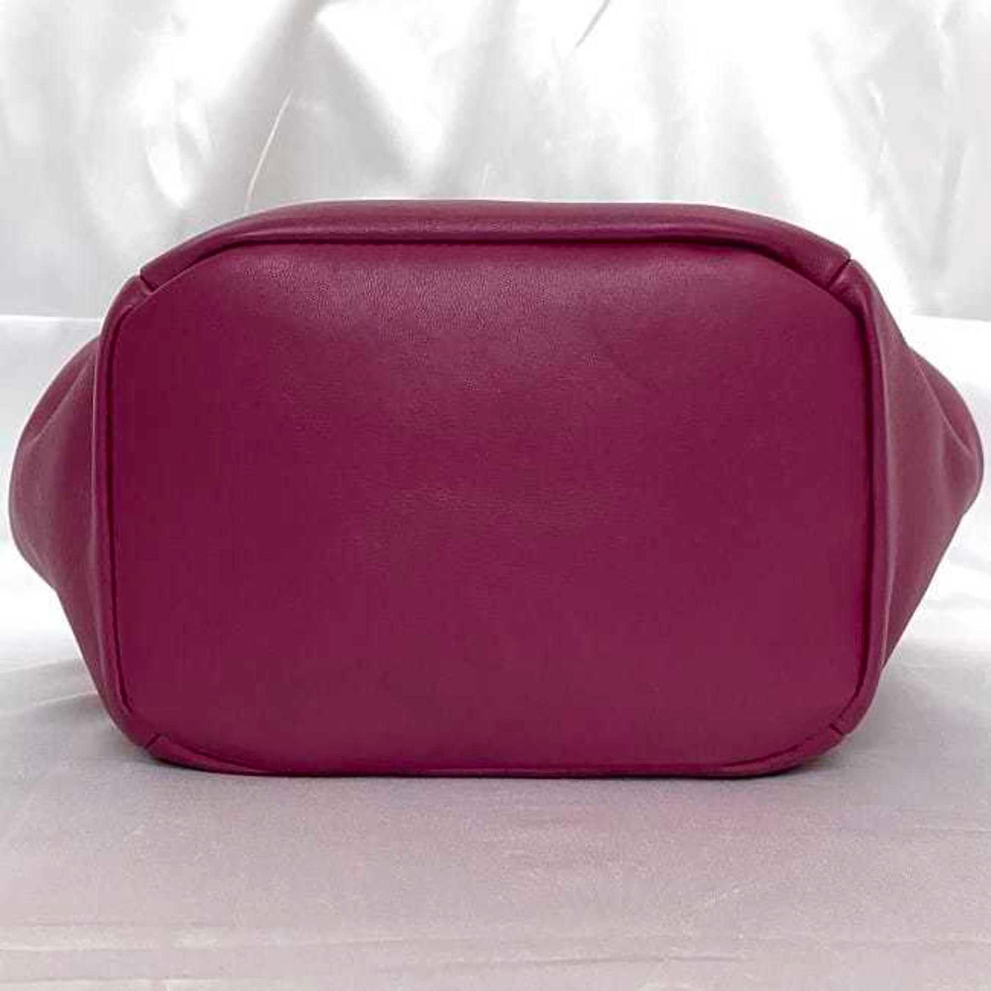 Bottega Veneta Beak, Purple, Leather, handbag