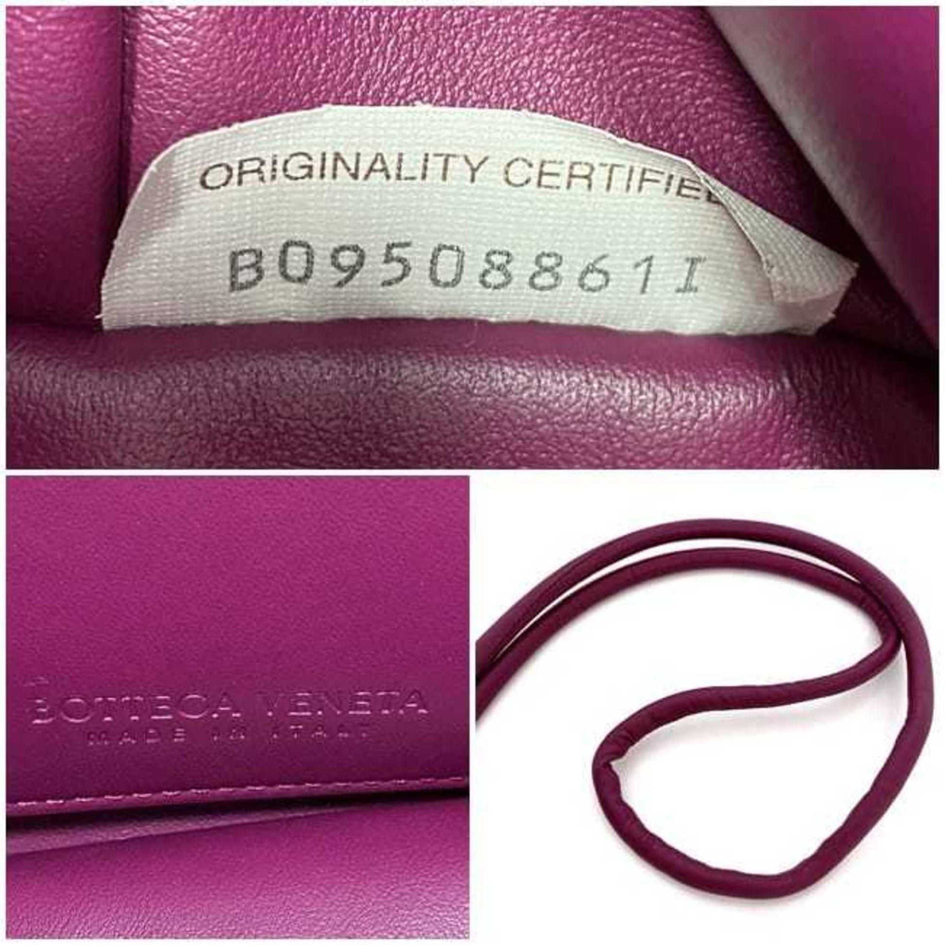 Bottega Veneta Beak, Purple, Leather, handbag