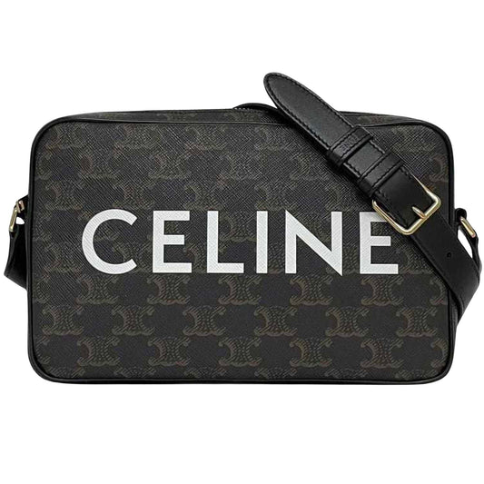 Céline Triomphe, Black, Canvas, shopper