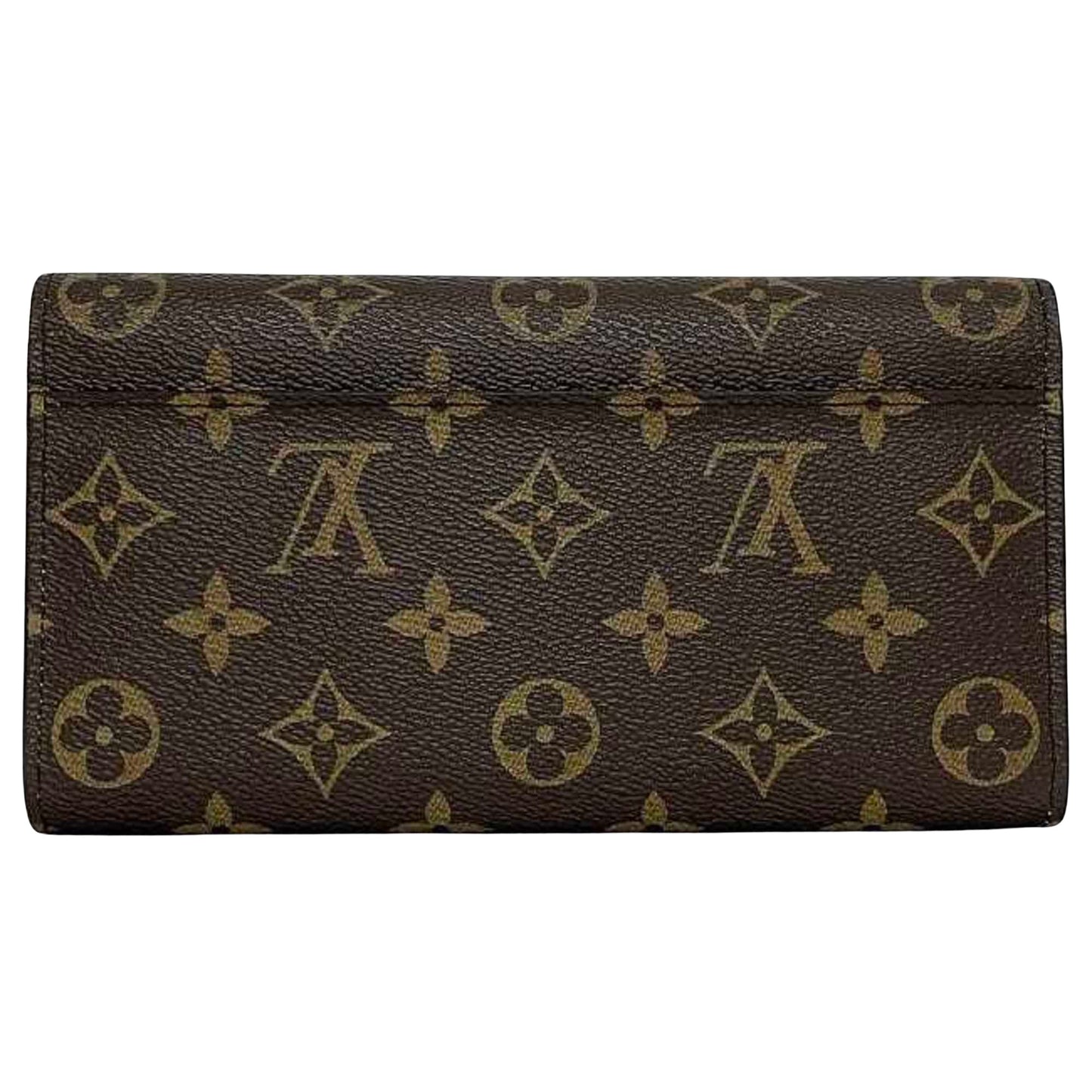 Louis Vuitton Sarah, Brown, Canvas, wallet