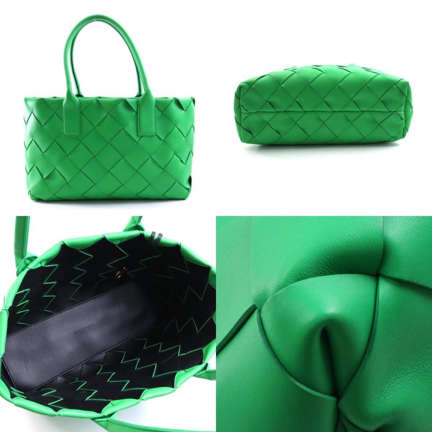 Bottega Veneta Intrecciato, Green, Leather, shopper