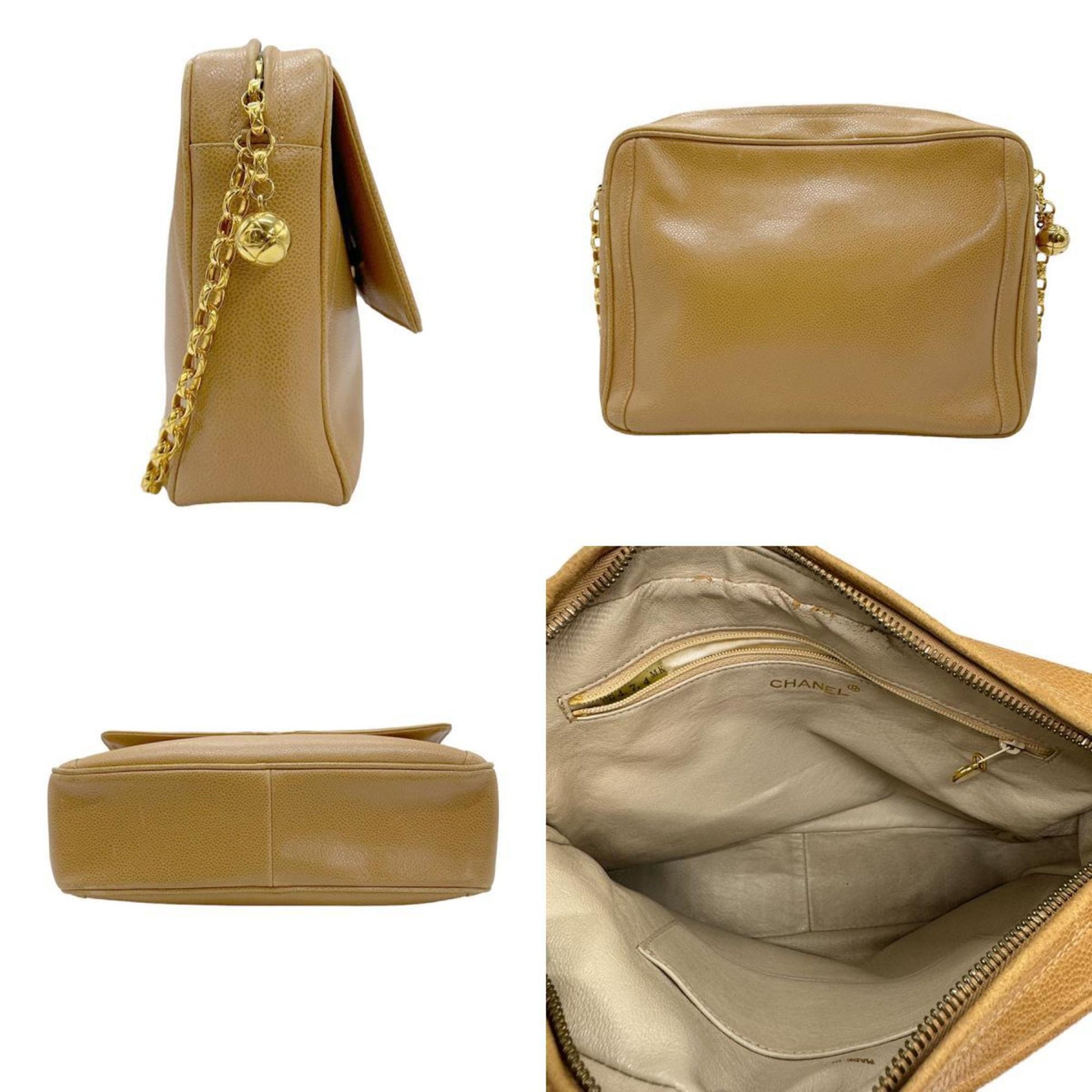 Chanel Logo CC, Camel, Leather, shopper