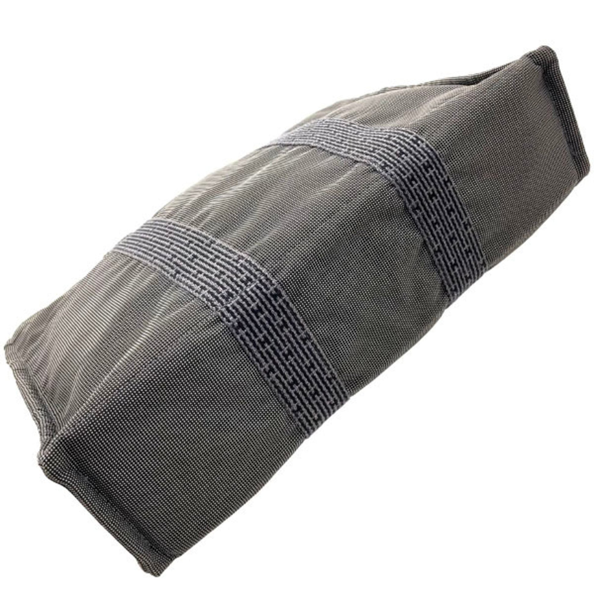Hermès Herline, Grey, Canvas, tote