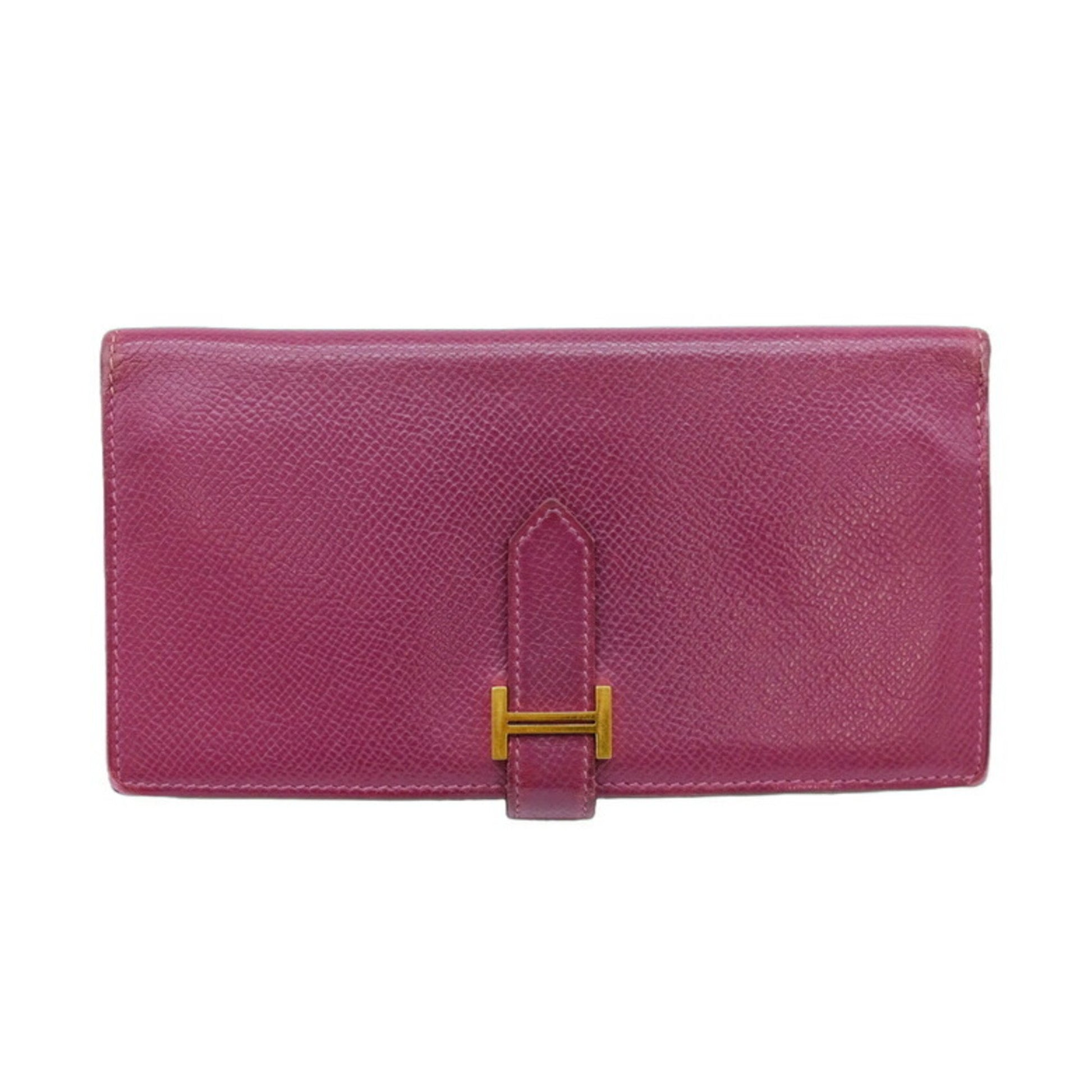 Hermès Béarn, Purple, Leather, wallet