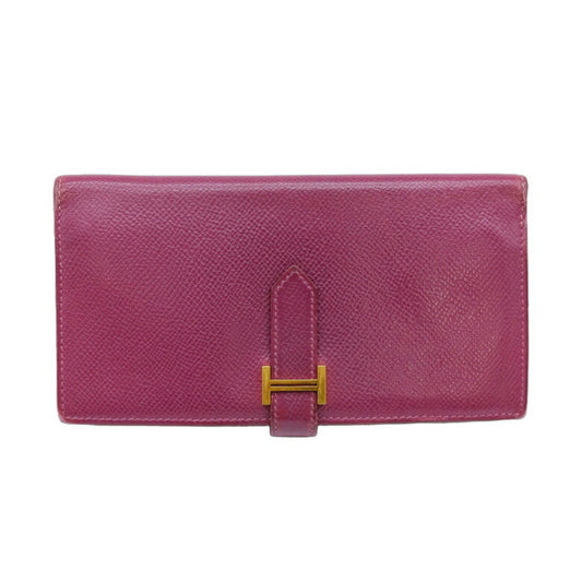 Hermès Béarn, Purple, Leather, wallet