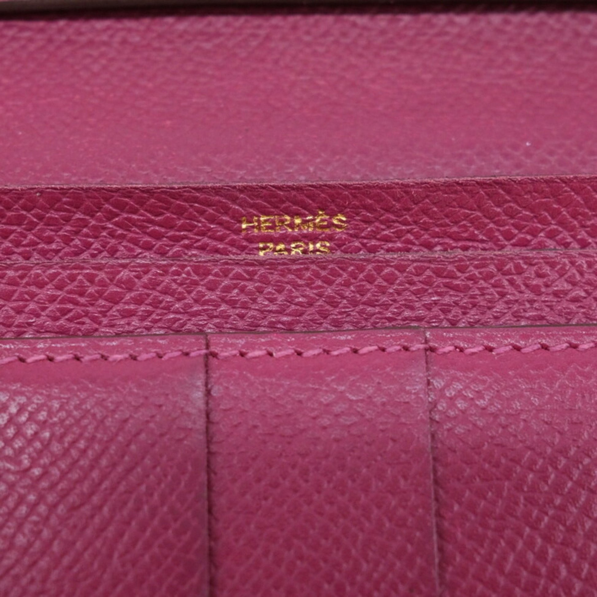 Hermès Béarn, Purple, Leather, wallet