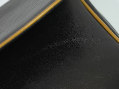 Celine Vintage Flap Leather, Black, Leather, Shoulder Bag
