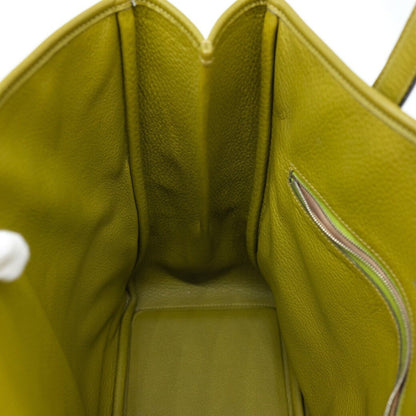 Hermès Victoria, Green, Leather, tote
