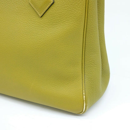 Hermès Victoria, Green, Leather, tote