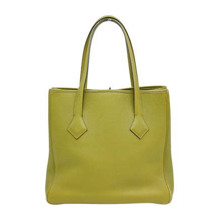 Hermès Victoria, Green, Leather, tote
