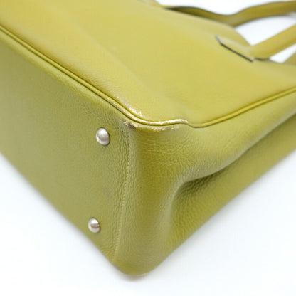 Hermès Victoria, Green, Leather, tote