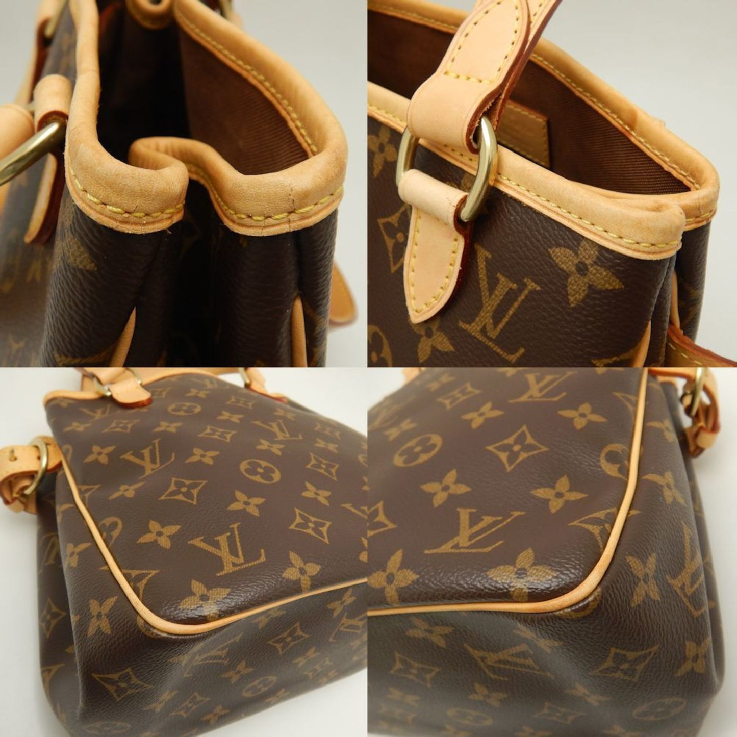 Louis Vuitton Batignolles, Brown, Canvas, handbag