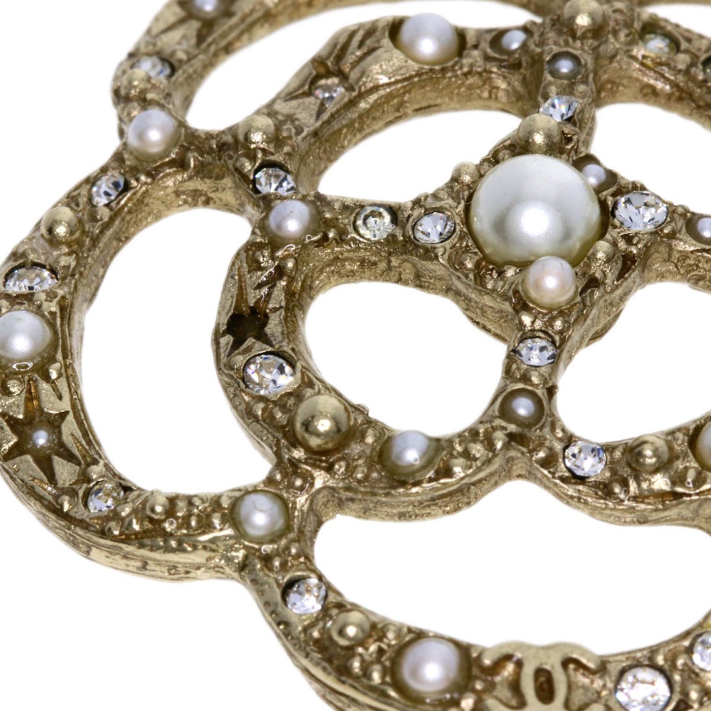 Chanel Camellia, Gold, Metal, necklace