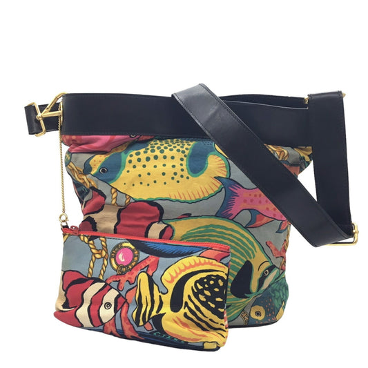 Céline, Multicolour, Canvas, shoulder