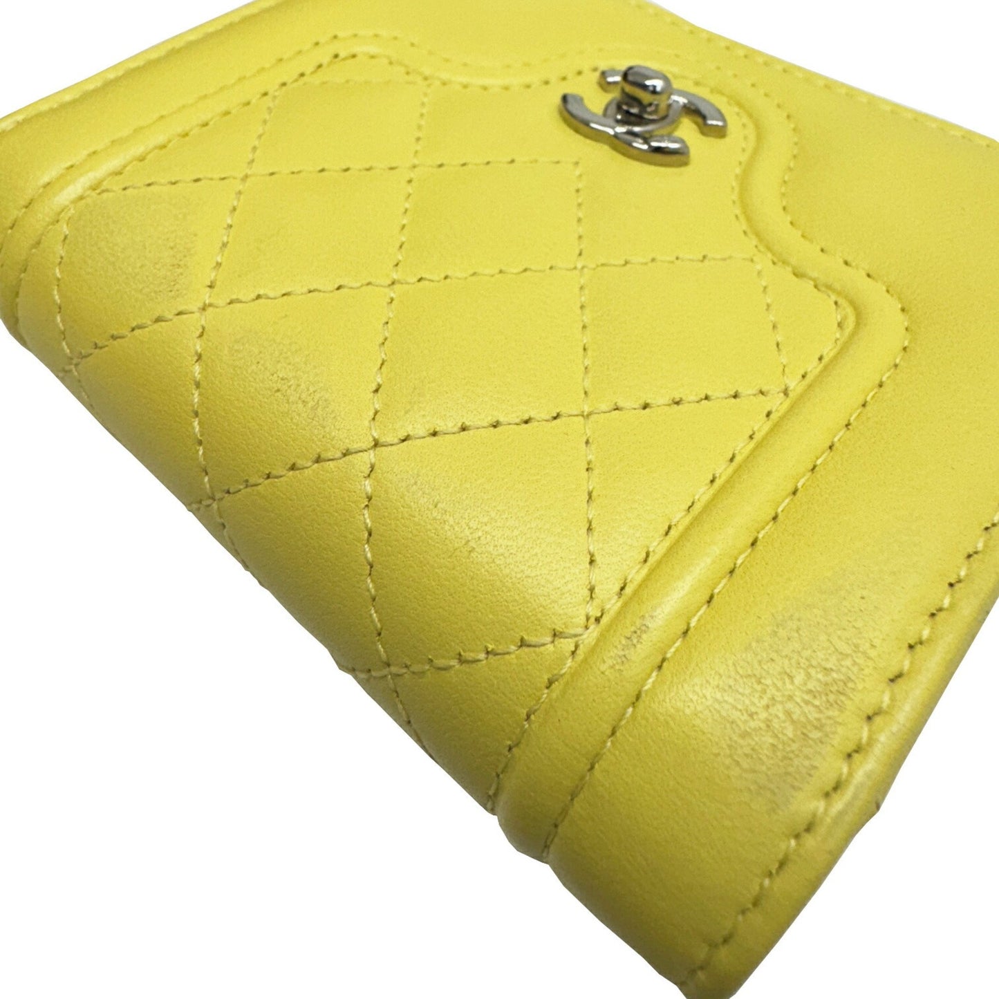 Chanel Mademoiselle, Yellow, Leather, wallet