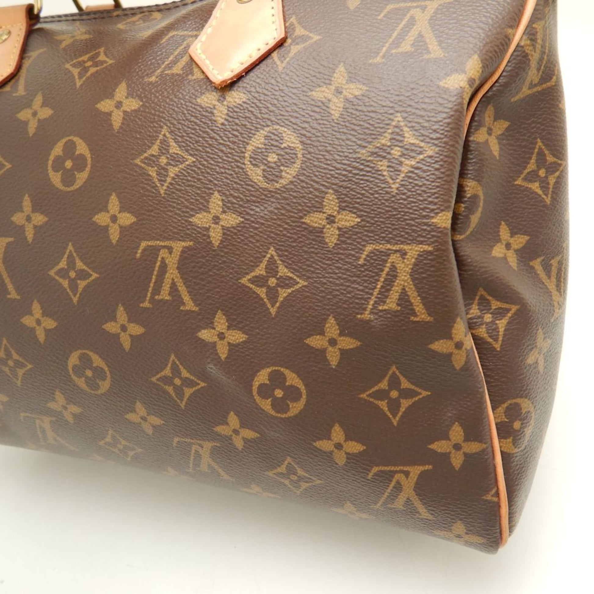 Louis Vuitton Speedy 30, Brown, Canvas, handbag