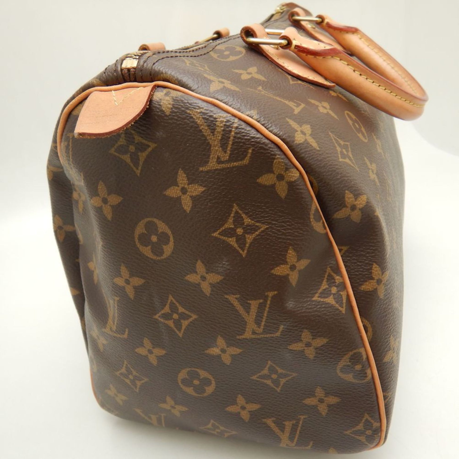 Louis Vuitton Speedy 30, Brown, Canvas, handbag