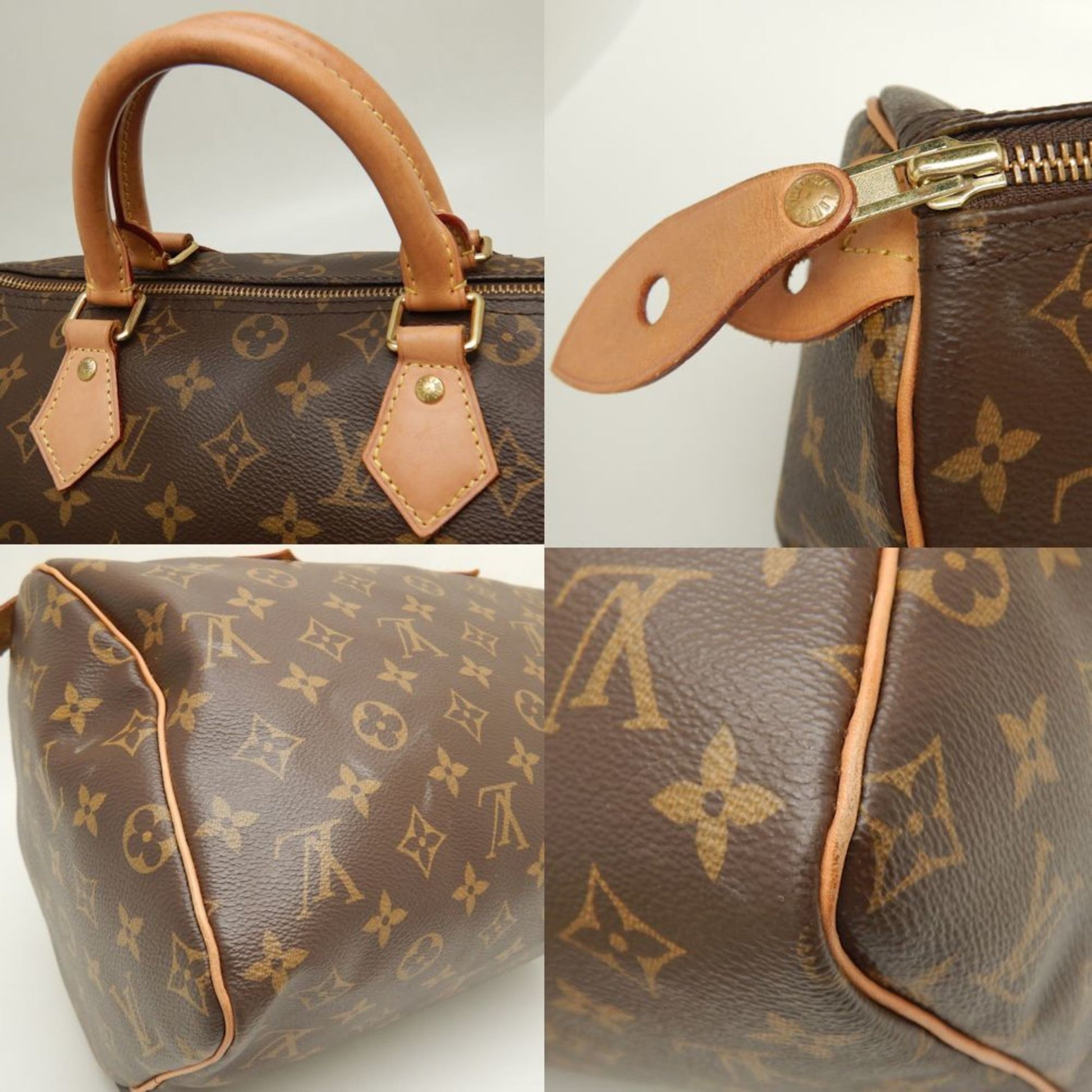 Louis Vuitton Speedy 30, Brown, Canvas, handbag