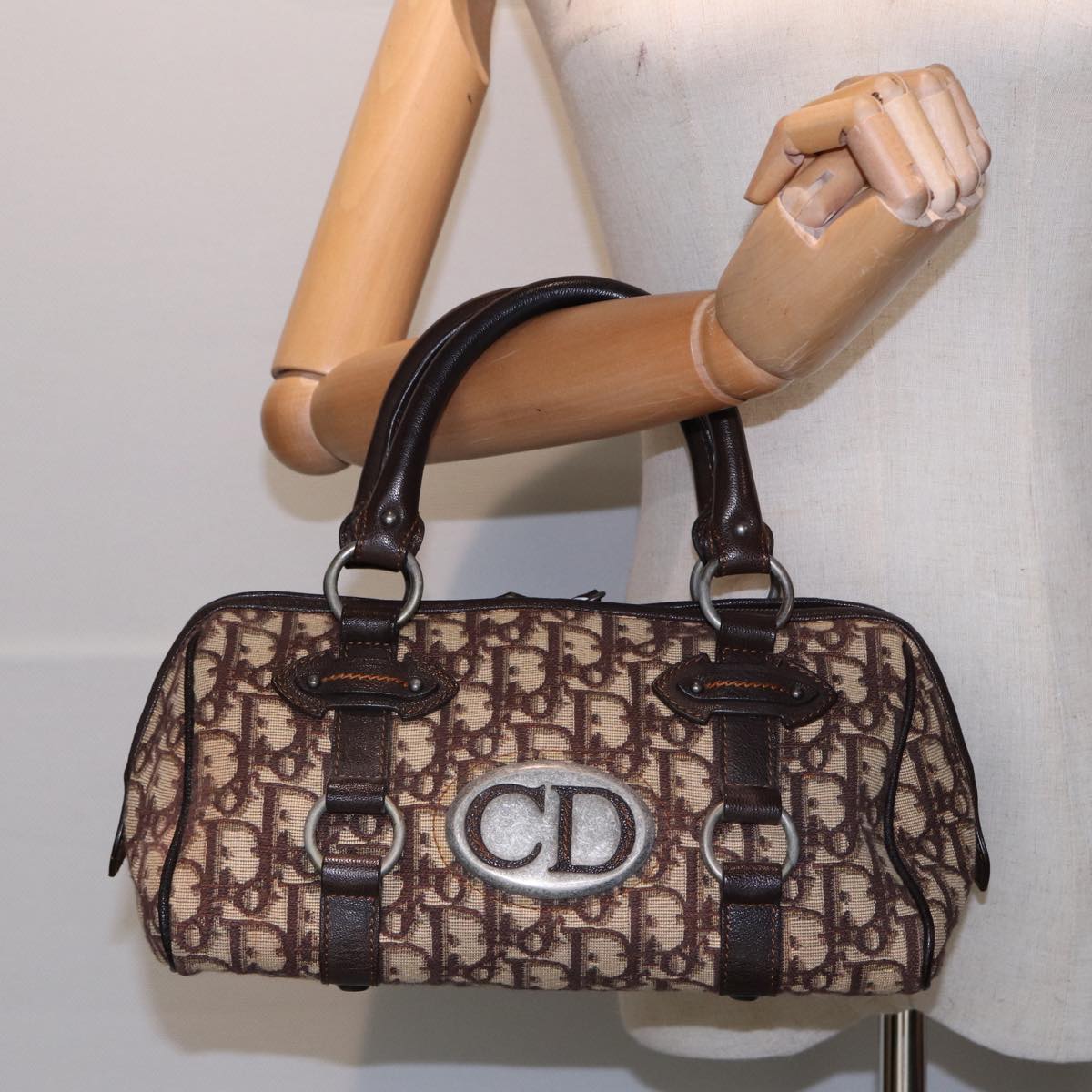 Dior Oblique, Brown, Canvas, handbag