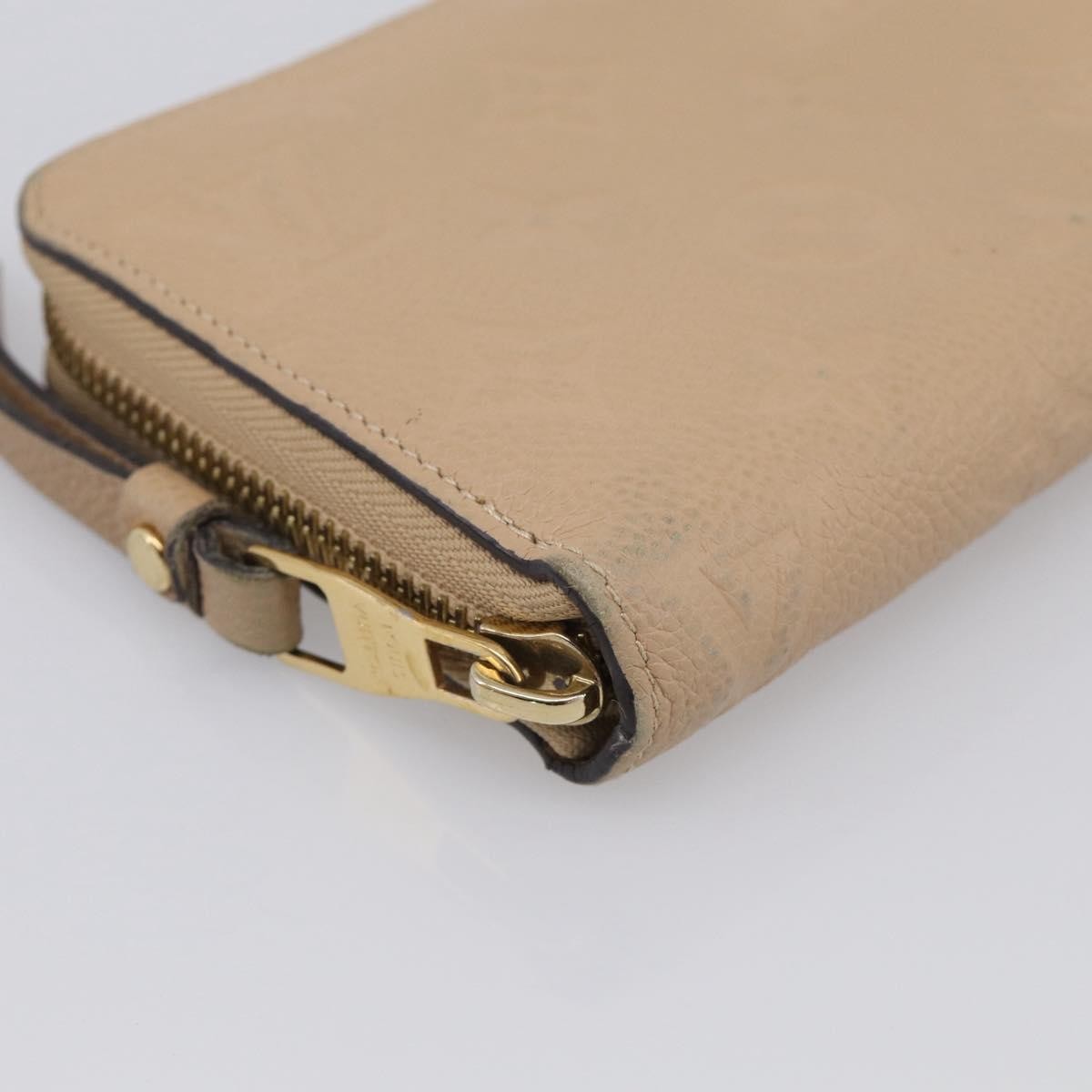 Louis Vuitton Zippy Monogram Empreinte Leather, Beige, Leather, Wallet