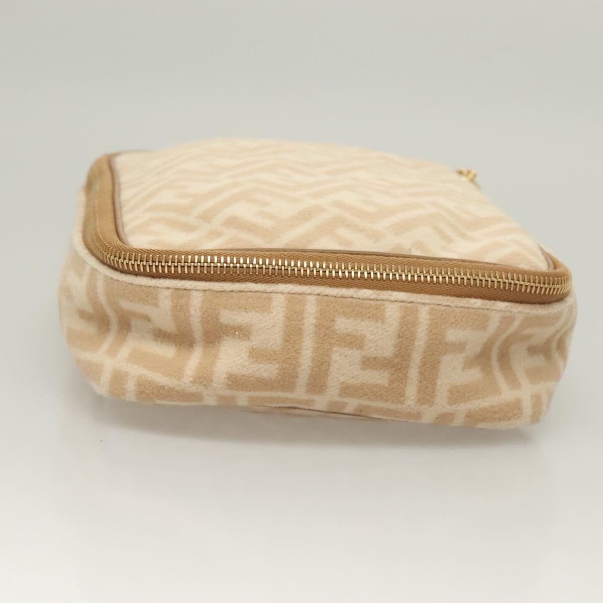 Celine Vintage Toiletry Macadam Coated Canvas, Beige, Canvas, Toiletry Case