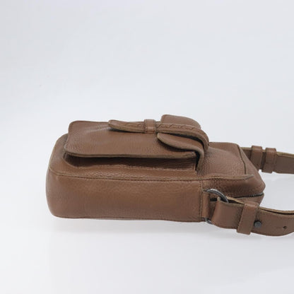 Bottega Veneta Shoulder Leather, Brown, Leather, Shoulder Bag