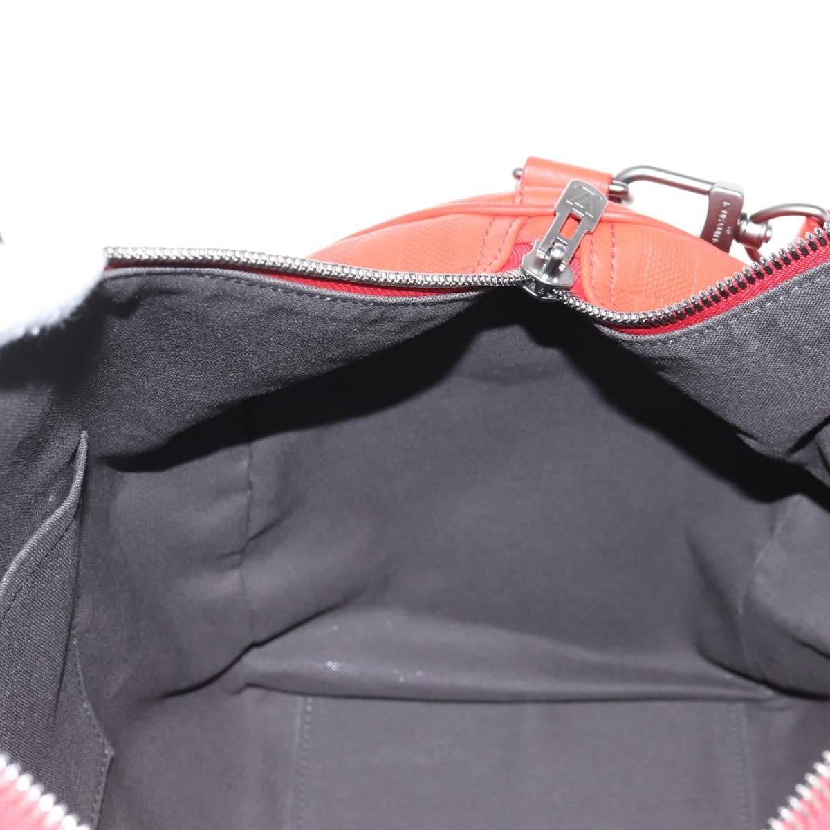 Louis Vuitton Keepall Bandouliere Damier Infini Leather, Red, Leather, Travel Bag