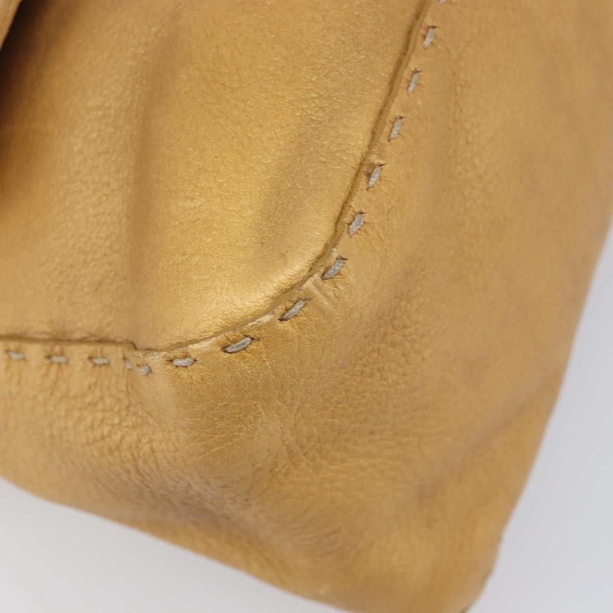 Fendi Selleria Leather, Brown, Leather, Shoulder Bag
