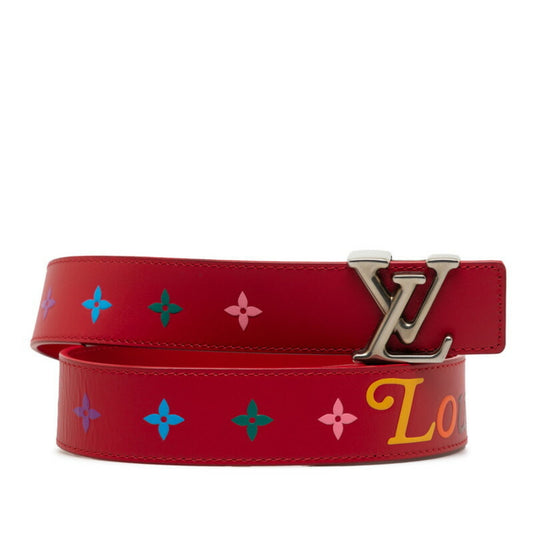 Louis Vuitton New wave, Red, Leather, belt