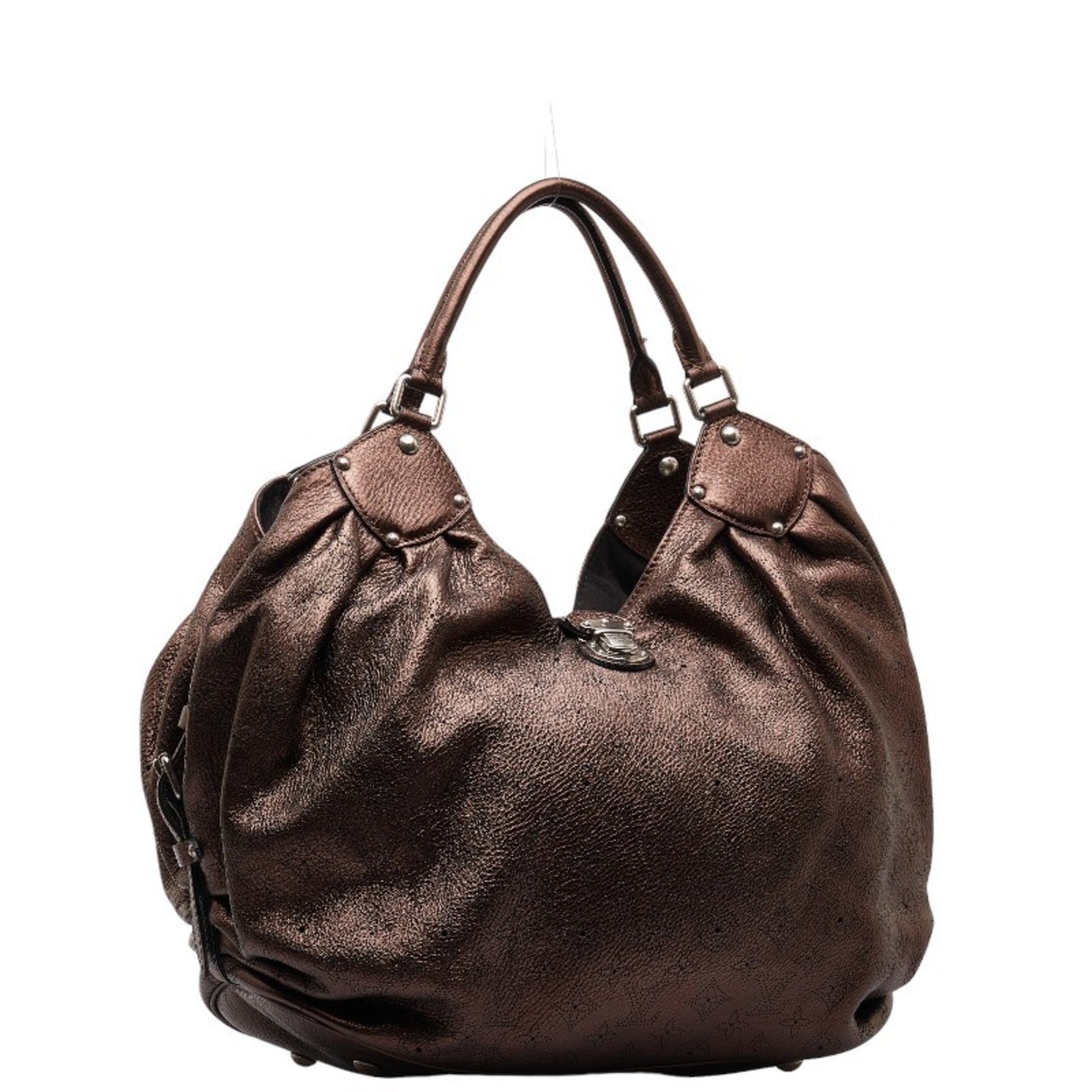 Louis Vuitton Mahina, Brown, Leather, tote