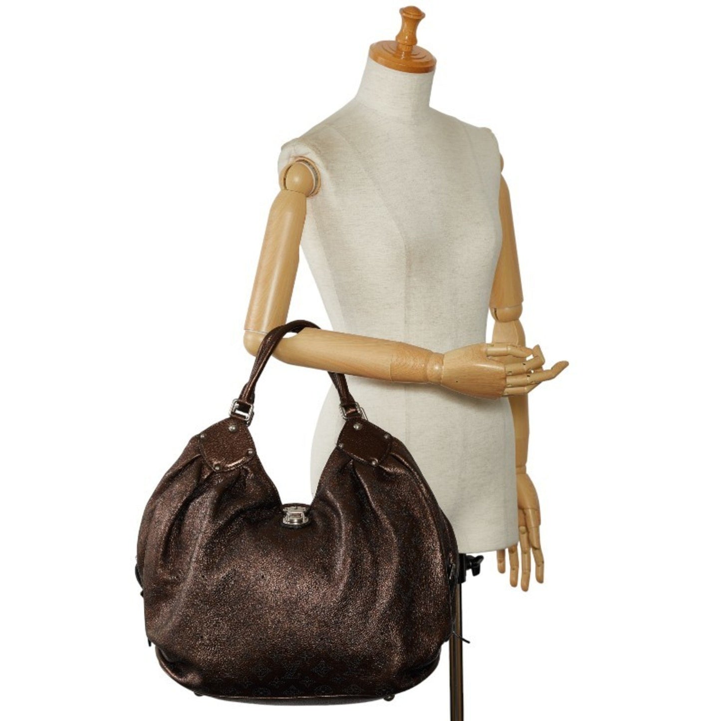 Louis Vuitton Mahina, Brown, Leather, tote