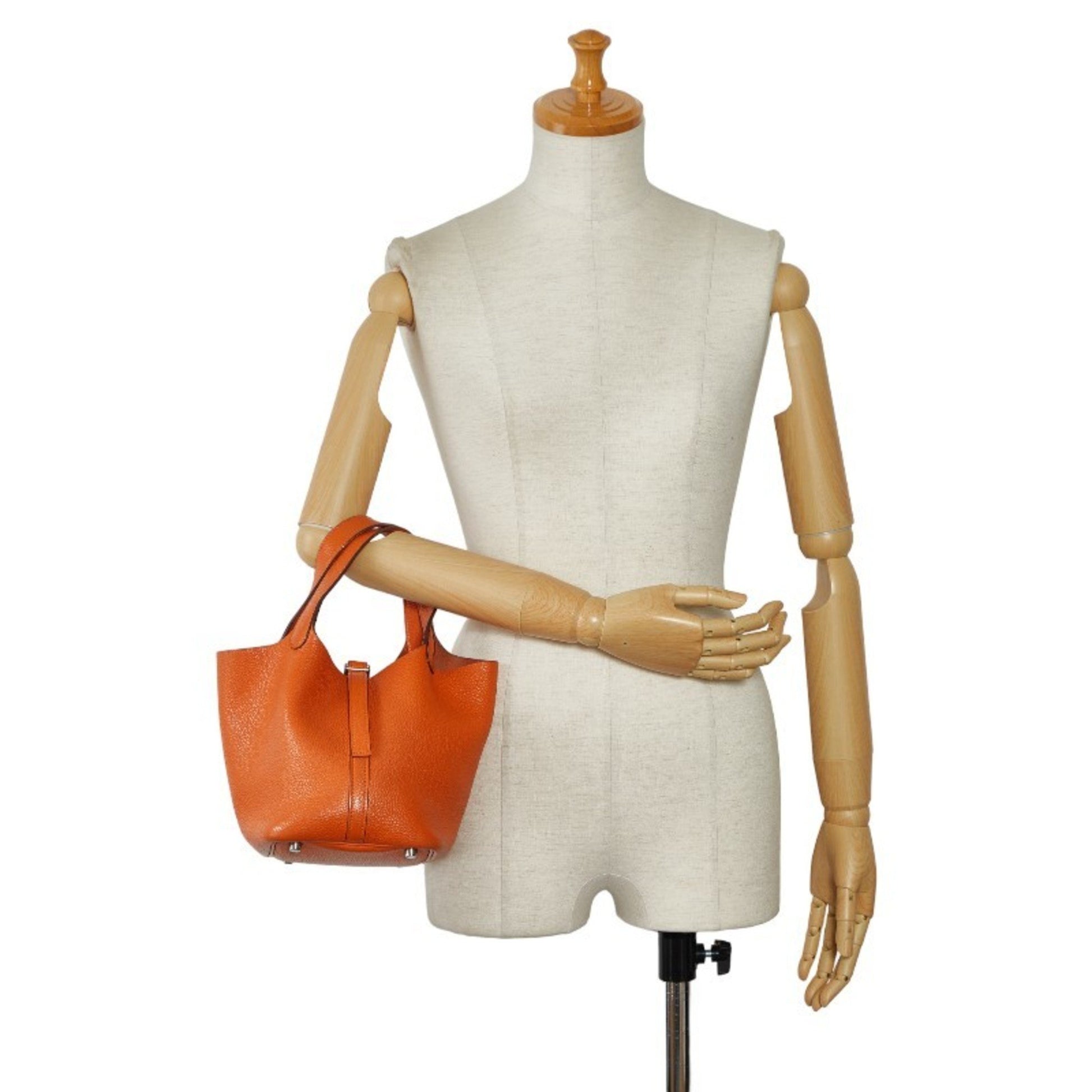 Hermès Picotin, Orange, Leather, handbag