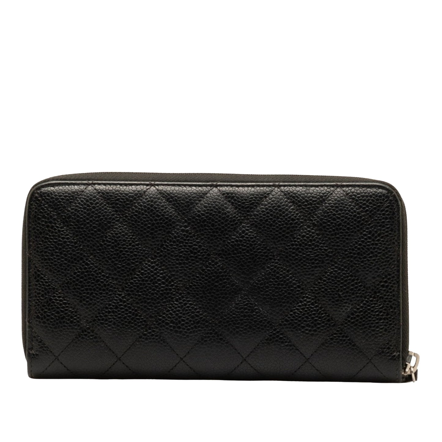 Chanel Matelassé, Black, Leather, wallet