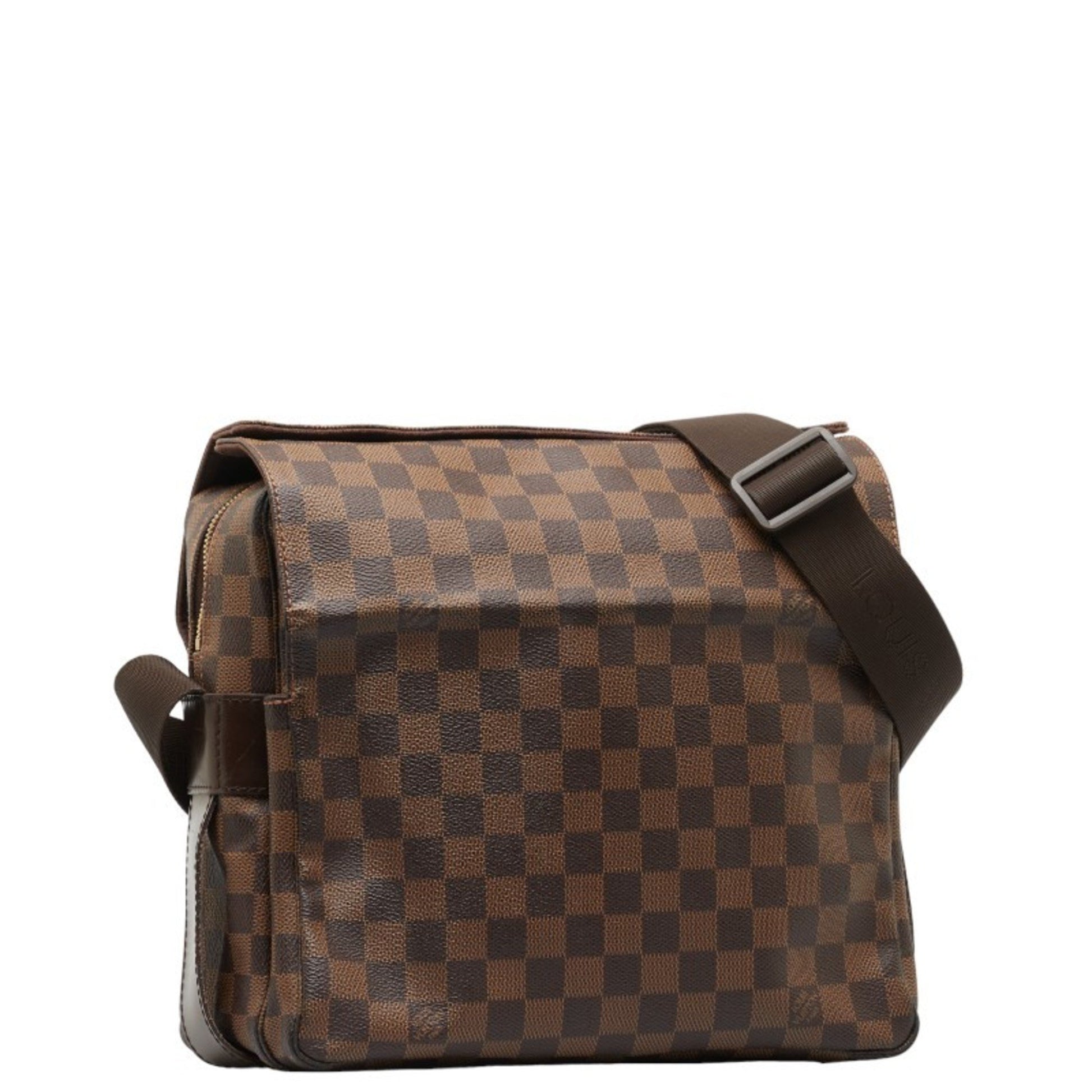 Louis Vuitton Naviglio, Brown, Canvas, shoulder