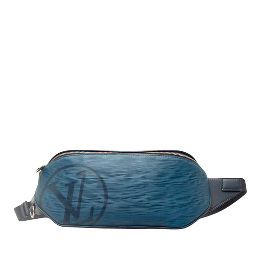 Louis Vuitton Circle, Blue, Leather, shoulder