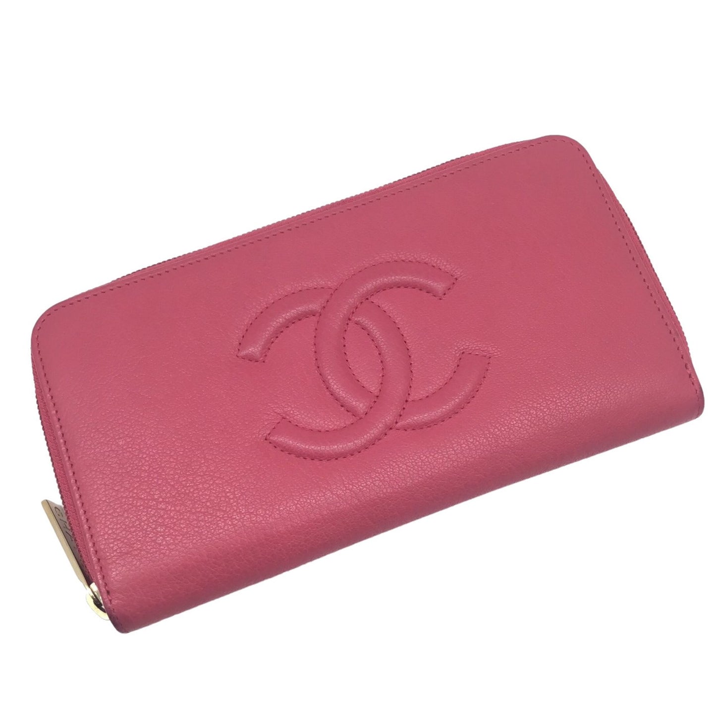 Chanel, Pink, Leather, wallet