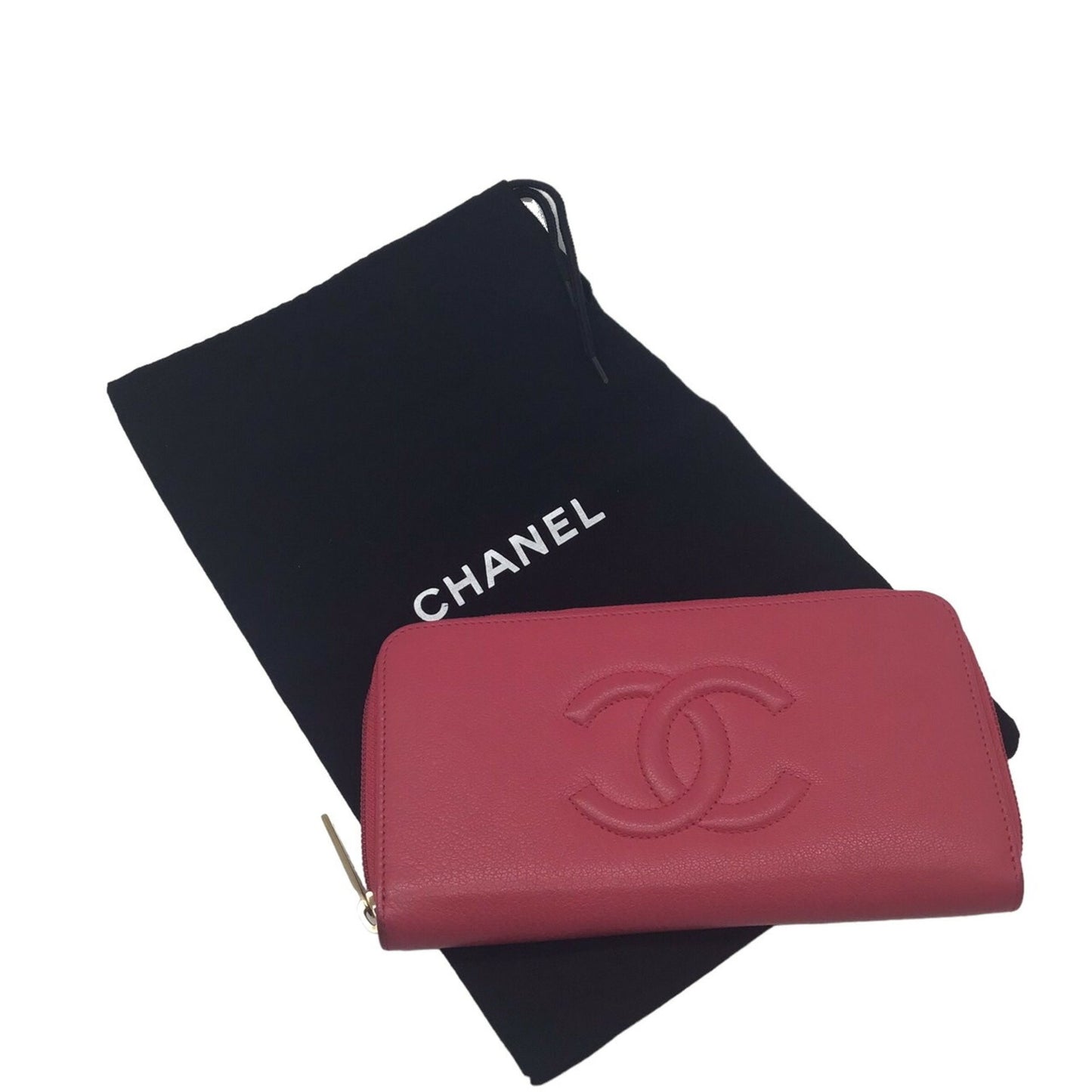 Chanel, Pink, Leather, wallet