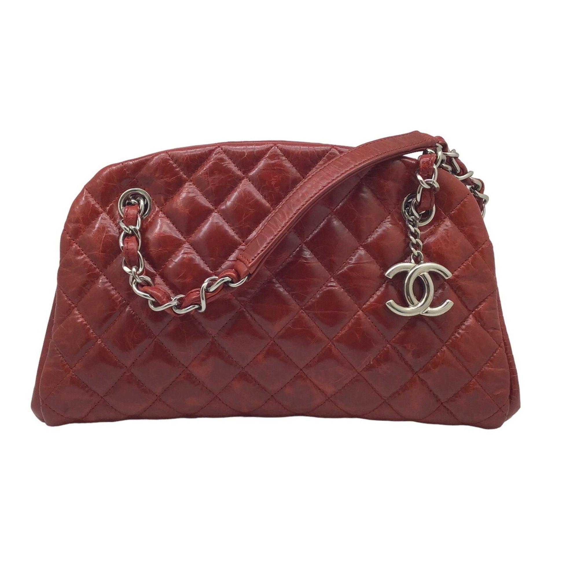 Chanel Mademoiselle, Red, Leather, handbag