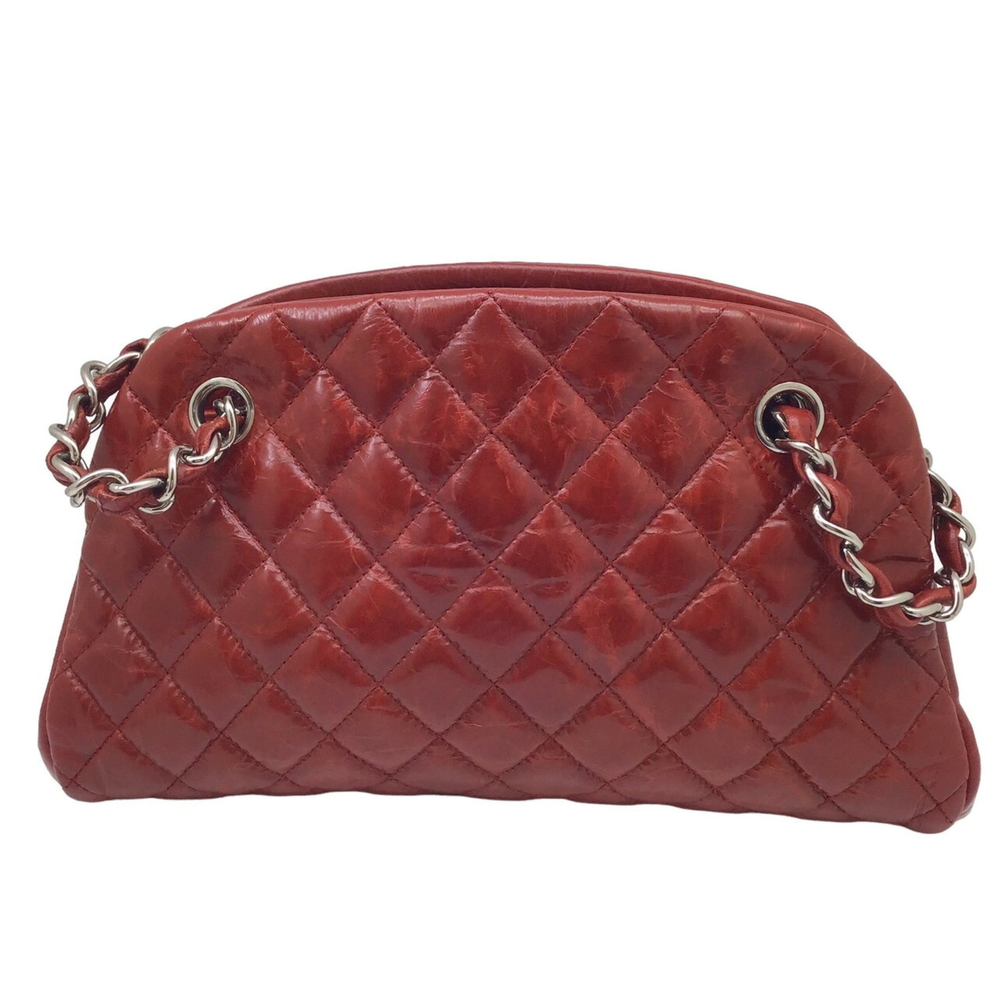 Chanel Mademoiselle, Red, Leather, handbag